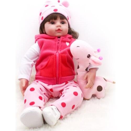 24 Inch 60cm Reborn Baby Doll Soft Cotton Body Realistic Touch Dolls Cute Girl Big Eyes Rebirth Toys Kids Gifts Childrens Toy