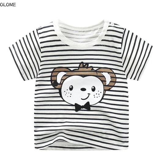 OLOME Hot sale Summer Cotton Children T-shirts Baby Short Sleeves Clothing for Girls and Boys toddler Tees Kids Top