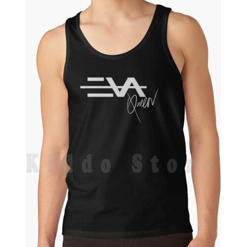 Eva Queen Logo Tank Tops Vest 100% Cotton Eva Queen Eva Queen Kitoko We Fleek Bramsito Aya Aya Nakamura Alibi Jazz Music