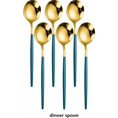 Western Cutlery Set 6Piece Stainless Steel Tableware Set Kitchen Set Dinnerware Mirror Flatware Utensils Reusable Steel Cutlery