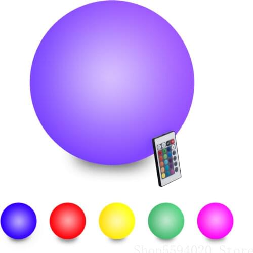 Modern Waterproof Spherical Night Light RC Dimming Lamp for Living Room Bedroom LED Light Yard Garden Park Cute Design Lighting