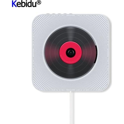 Wall Mounted CD Player Surround Sound FM Radio Bluetooth USB MP3 Disk Music HiFi Player Boombox Pull Switch Remote Control EU