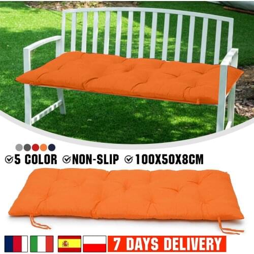 Solid Color Garden Bench Cushions Long Cushion Thickening Garden Chair Cushion Home Seat Mat Floor Cotton Cushion 100x50X8cm