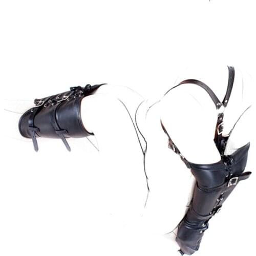 Feet Restraint Kinky Sex Restraint Toy Lock PU Leather Foot Bondage Booties Female Fetish Kit for Couples Adult Sex Game Product
