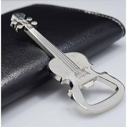Ledifly Bottle opener new design guitar beer bottle can opener alloy ring keychain tool home gift