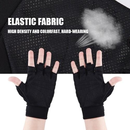 1 Pair Half Finger Gloves Breathable Anti-slip Waterproof for Outdoor Cycling Climbing Doing Sports