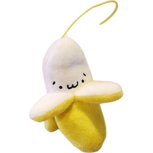 Plush Toy Banana Pendant Creative Lovely Design Multiple Use Stuffed Banana Doll Accessories for Mobile Phone Bag Key Chain