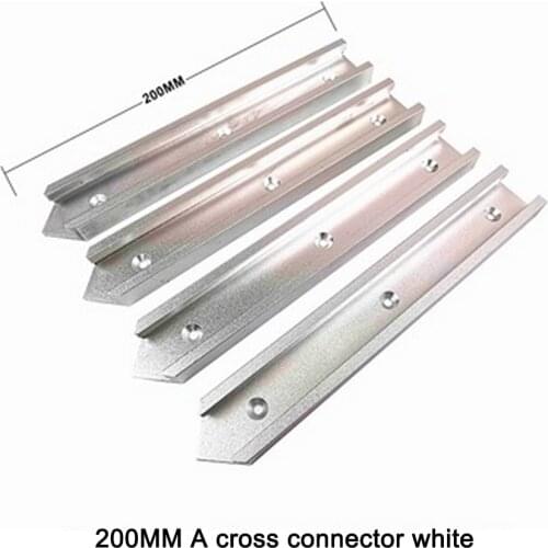 A/B Cross Connector Blue white T-Track 100/200mm Woodworking Chute Aluminum Slot Miter Woodworking Tool Accessories