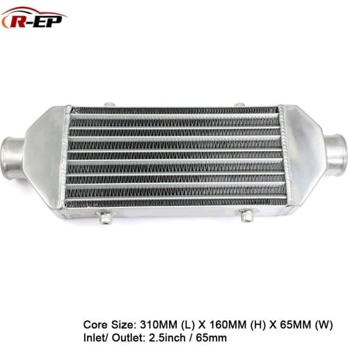 R-EP Intercooler Universal 310X160X65mm Aluminum Radiator 2.5inch Inlet 65mm Outlet Cold Air Intake for Turbo Radiador