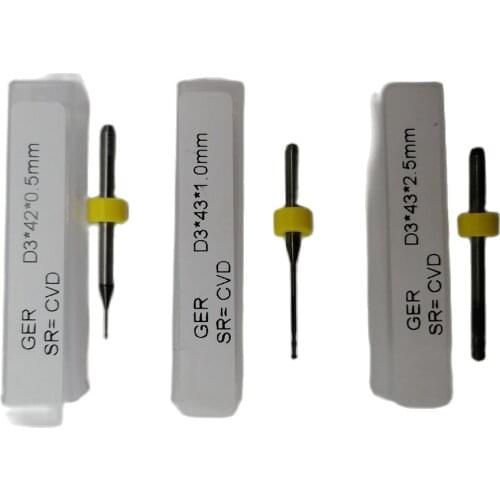 Sirona inLab MCX5 Diamond Coated (CVD) Dental Milling Tools Cad Cam Burst Burs 800-1000 Units Endmills For Dental Lab Use