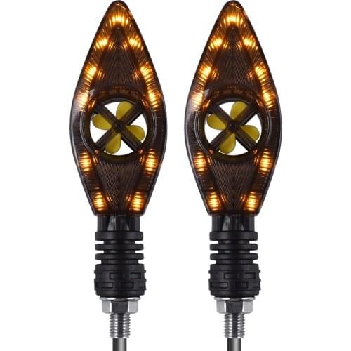 Motorcycle Turn Signal Lights Moto Amber Indicators Flash Flowing Lamp For KAWASAKI W800 Cafe ZRX1100 ZRX1100 ZX1100 ZX7R ZX9