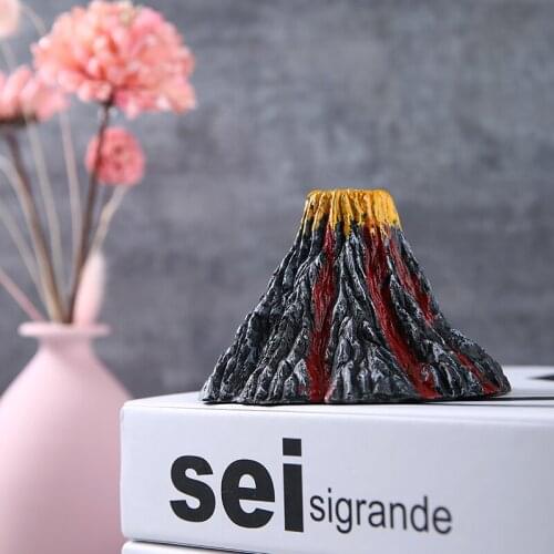 1pc Fish Tank Volcano Ornament Resin Volcano Shape Fish Tank Ornament Landscape Decorations