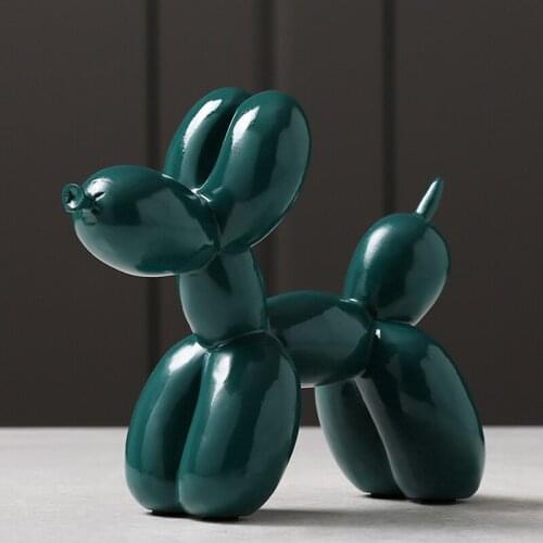 Balloon Dog Statue Table Decoration Accessories Home Decor Animal Sculpture Modern Resin Statue Office Room Desk Decorations Art
