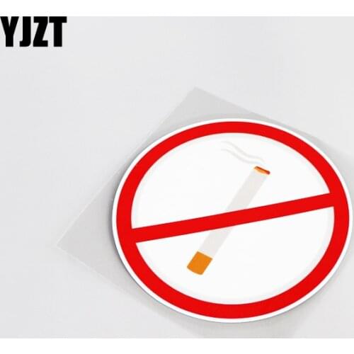 YJZT 11.8CM*11.8CM Personality Warning No Smoking Car Sticker Motorcycle Decal Accessories 13-0067