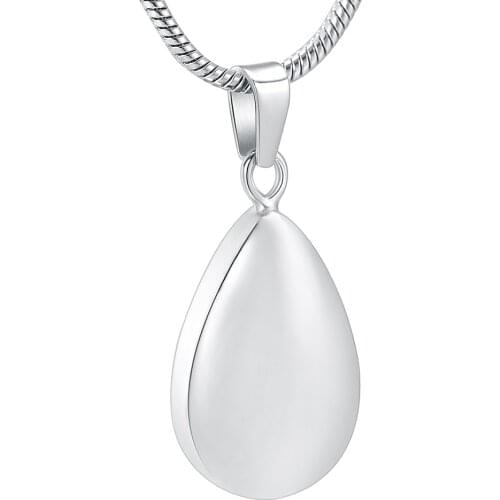 Water Drop Cremation Jewelry For Ashes, Stainless Steel Engraving Memorial Urn Pendant Necklace Locket Keepsakes Urns For Women