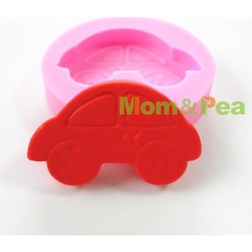 Mom&Pea 0693 Free Shipping Little Car Shaped Silicone Mold Cake Decoration Fondant Cake 3D Mold
