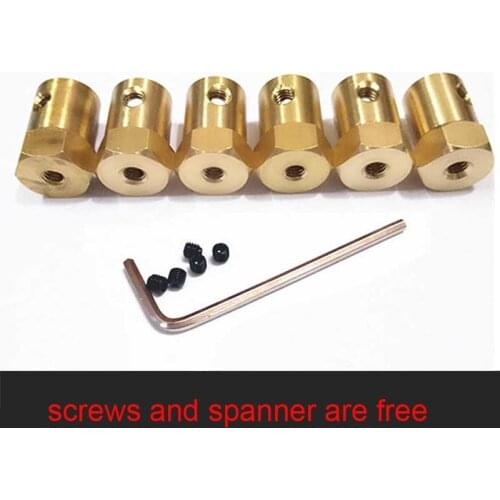 12PCS Hexagon Coupling 12mm Tire Connector Coupling 2mm/3mm/4mm/5mm/6mm/7mm/8mm Hex Adapter for RC Cars Connecting Parts