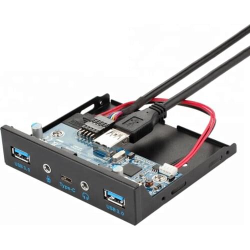 3.5 inch Custom USB Type C HD Audio Dual Ports USB3.0 Front Panel For Desktop Computer