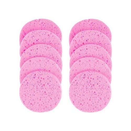 5/10pcs 6/7/8/9cm Face Round Makeup Remover Tool Wood Pulp Sponge Cellulose Compress Cosmetic Puff Facial Washing Sponge