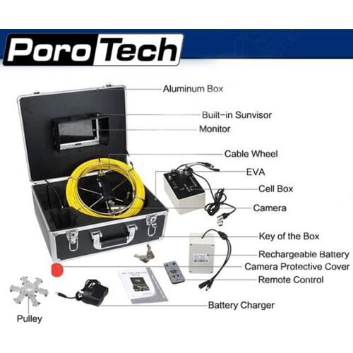 7D1 20M Free DHL Shipping Pipe Drain Sewer Inspection Camera Waterproof 65ft 20M Drain Industral Endoscpe Video Inspection