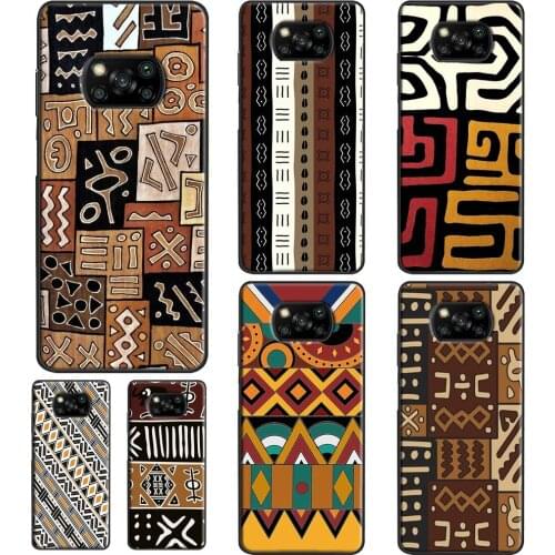 African Fabric Print For POCO F3 F1 F2 M3 X3 Pro Phone Case For Xiaomi Mi 11 Lite Ultra 10T Pro Mi Note 10 Lite