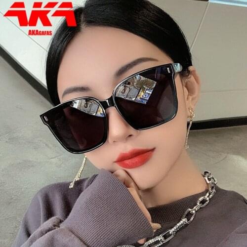 AKAgafas Square Women Sunglasses 2021 Sunglasses for Women Retro Glasses Personality Sunglasses Women Oversized Gafas De Mujer