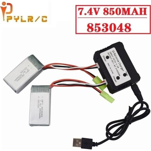 7.4V 850mah Lipo battery +charger for 9300 9301E 9302E 9303E 9034E 9305E 2.4G 1:18 Remote Control 4WD High-speed Off-road RC Car