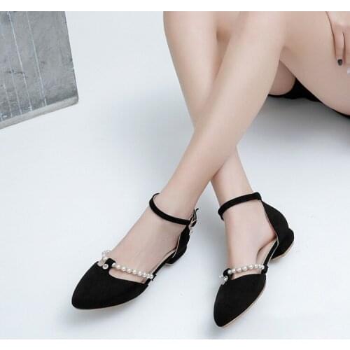 Big Size 11 12 high heels sandals women shoes woman summer ladies Sandals, ladies'baotou, buckles, pearl pointed shoes