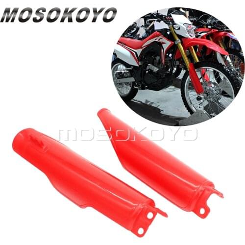For Honda CRF150L CRF 150L 2016-2019 Red Motocross Enduro Left + Right Fork Guards Tube Cover Protector 2016 2017 2018 2019