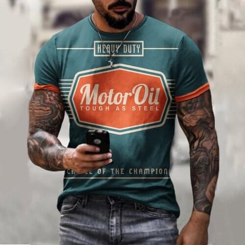 Motorcycle 3d Print T Shirt Men Summer Street Tees Trendy Hip Hop Short Sleeve Casual Tops Quick Drying Sports Fitness Clothes