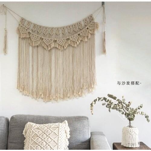 Home decoration tapestry sofa background decoration hand-woven curtain tapestry wall hanging wedding decoration