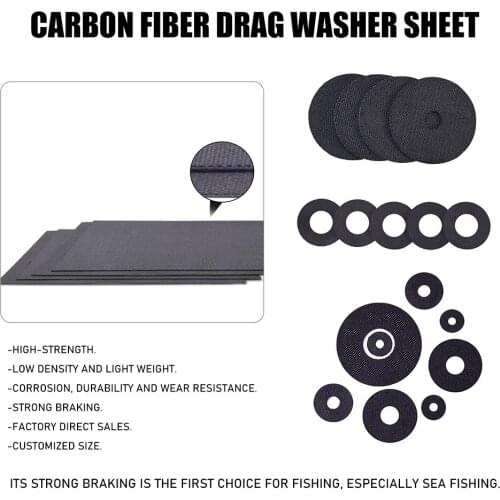 385x485mm Thickness 0.5-2.0mm Carbontex Plate For Tug Washer DIY Tug Washer Fishing Reel Brake Friction Plate