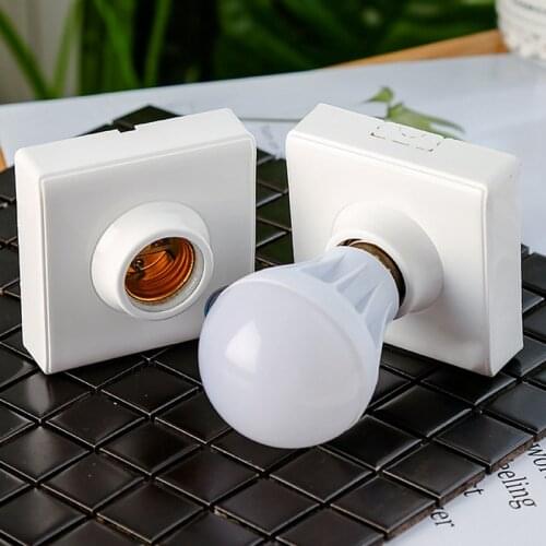 POLVAL e27 Socket Surface Mounted Ceramic Lamp Holder High Temperature and Flame Retardant Lamp Base for Indoor Lighting