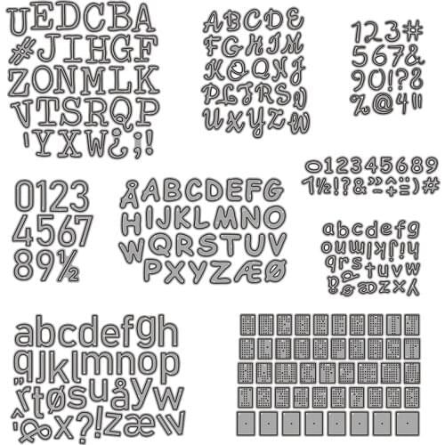 Numbers and Letters Metal Cutting Dies for DIY Scrapbooking Photo Album Decorative Embossing PaperCard Crafts Die2021