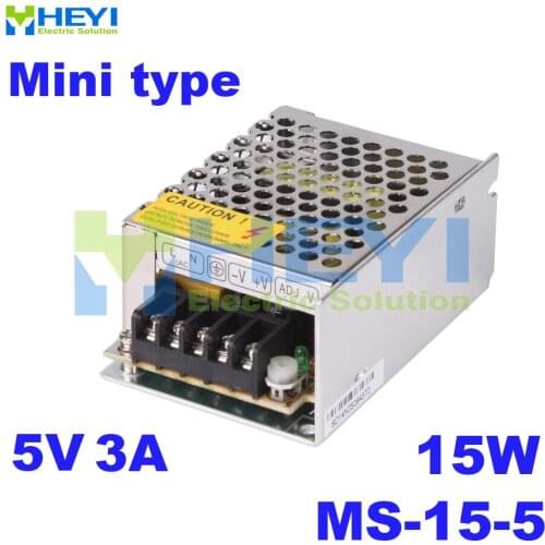 Mini power supply MS-15-5 with single switching output 5V 3A Micro power supply