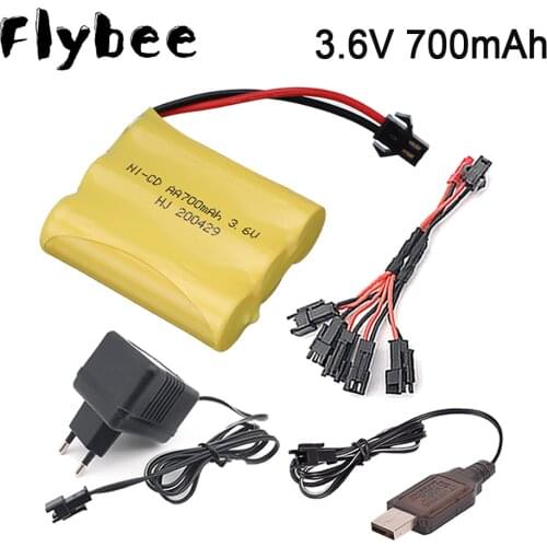 3.6V AA 700mah NiCD Battery For RC Toy Car RC tank RC Trucks RC Trains RC Boats RC Toys Model Battery 3.6V Battery Pack for car