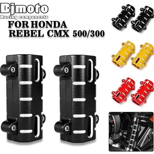 BJMOTO Motorcycle Front Fork Boot Shock Absorber Tube Pipe Protector Fits for Honda Rebel CMX 300/500 2017-2020