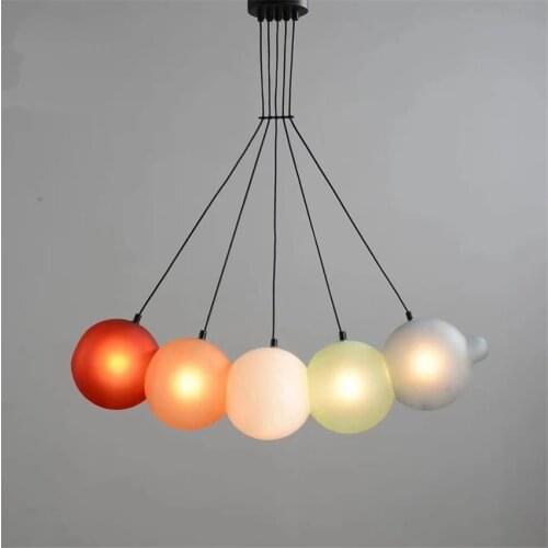 Nordic Bubble Cute Color Pendant Lights Bedroom Living Room Childrens Room Store Combination Glass Hanging Lights Lighting