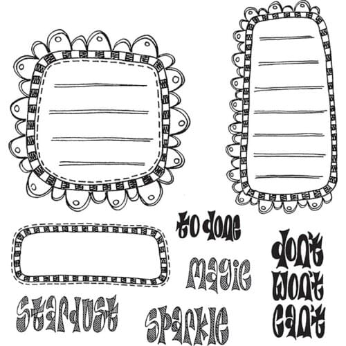 Clear Stamps Big Magic Mirror Rectangle Speak For DIY Scrapbook Photo Album Craft Card 2021 New