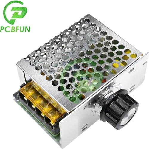 AC 220V 4000W SCR Voltage Regulator Dimmer Motor Speed Controller Module Temperature Control Thermostat Dimer 220V Power Supply
