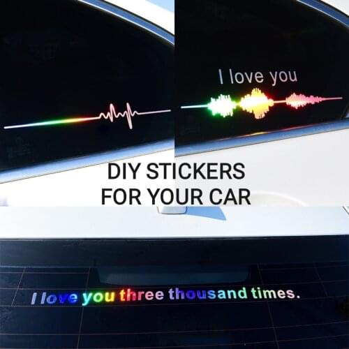 DIY Car Stickers Custom Letters Picture Printing Reflective Character wholesale Windscreen Creative Decorative Car Accessories