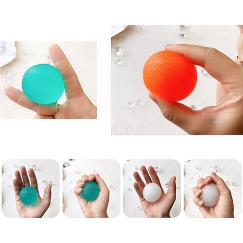 6Colors Silica Gel Hand Grip Ball Men Women Gym Fitness Hand Finger Strengthen Exerciser Trainer Stress Power Ball Egg Hand Grip