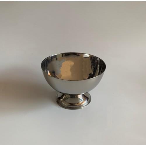 Stainless Steel Vintage Goblet Japanese Style Pudding Dessert Ice Cream Cup