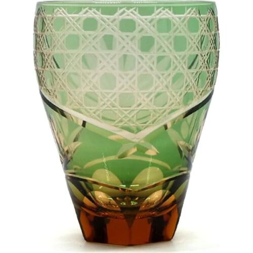 Japanese Edo Kiriko Glassware Handmade Engraving Wine Glass Juice Glass Beer Cup Whisky Glassware In Wooden Gift Box