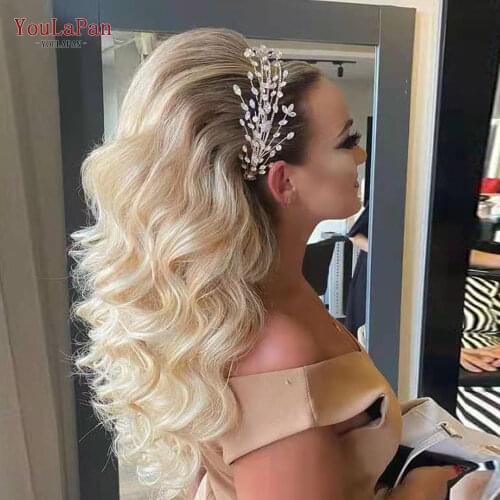 YouLaPan HP381 Bridal Headwear Wedding Tiara Hair Accessories Sparkling Crystal Rhinestone Hair Hoop for Wedding Party Crown
