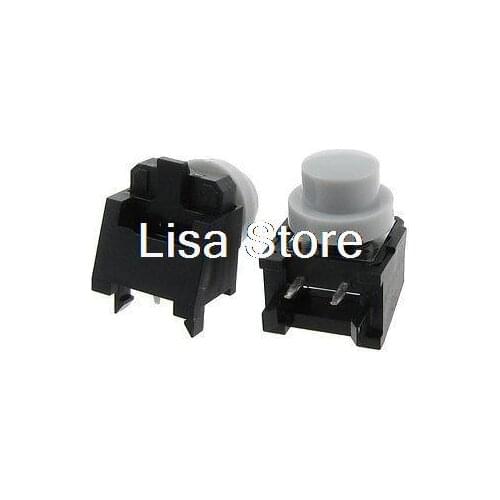 4pcs 2 Pin Gray Cap Momentary Tact Tactile Push Button Switch 12 x 12mm x 13mm