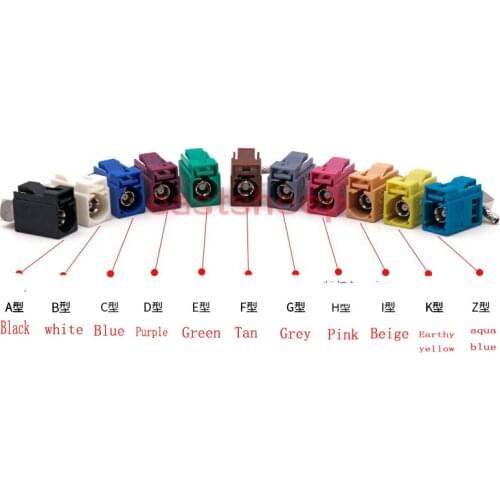 5PCS/Lot Fakra C Radio Crimp Female Jack/Plug Connector with Phantom RF Coaxial A/B/C/D/E/F/G/H/I/K/Z Type For RG316/RG174 Cable