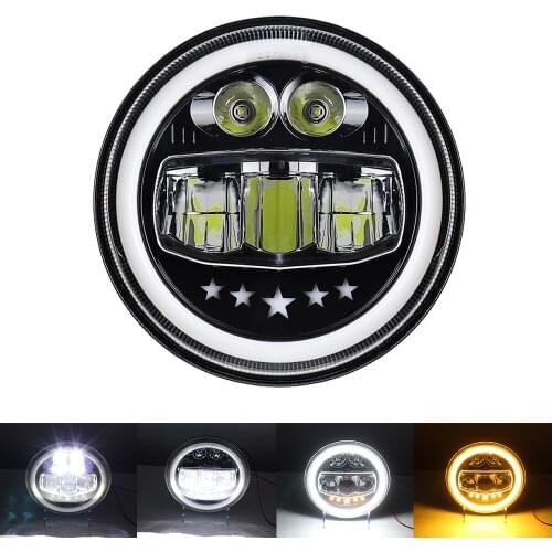 7 inch LED Headlight Car Accessories Hi/Low Beam Turn Signal DRL Light Motorcycle Lamp