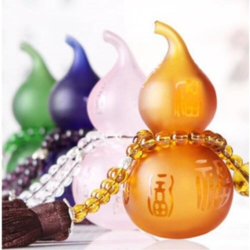 Automobile Hanging cucurbit Ornament Ancient French Glaze Gourd Pendant Chinese Antique car home decoration accessories interior
