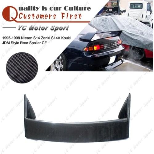 Car Accessories Carbon Fiber Rear Spoiler Fit For 1995-1998 S14 Zenki S14A Kouki JDM Style Trunk Spoiler Wing